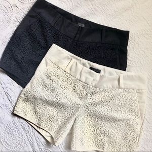 2 Pairs of Woven/embroidered shorts